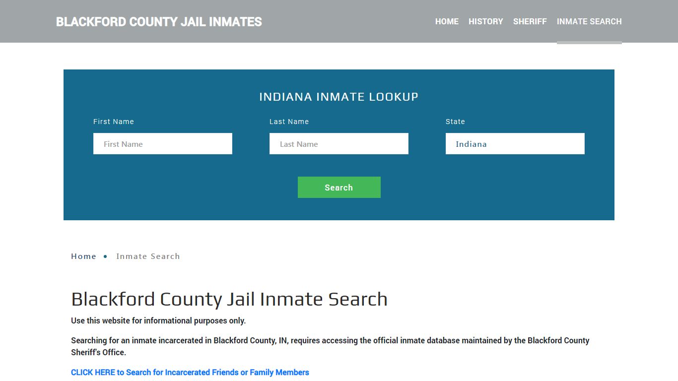 Blackford County, IN Detainee Lookup