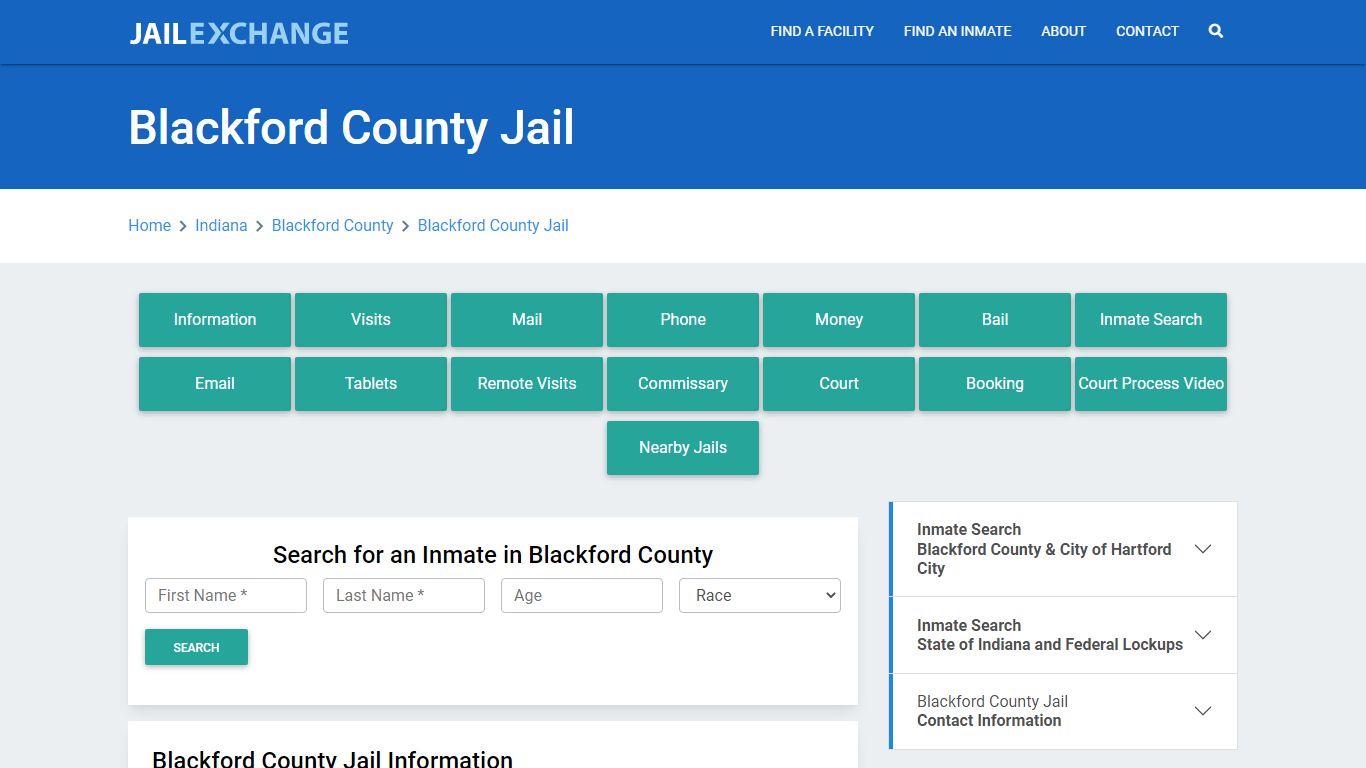 Blackford County Jail Roster Lookup, IN, Inmate Search